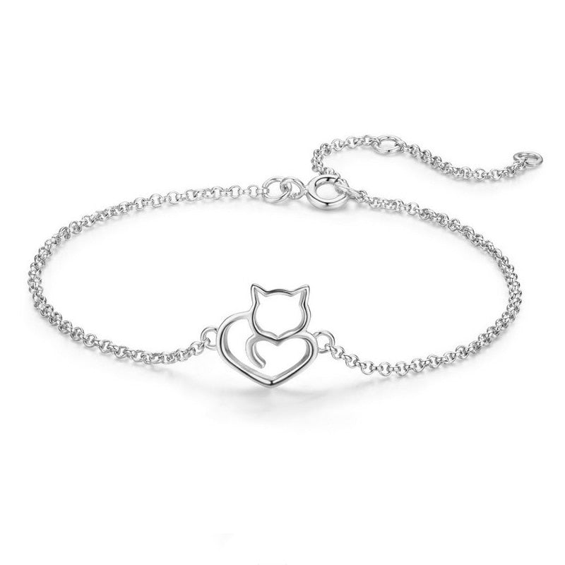 Pulseira Coração de Gatinho